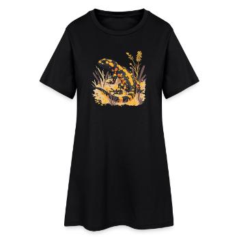 Feuersalamander Salamander - Frauen T-Shirt-Kleid - Schwarz - Vorne