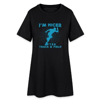 Athlètes d’athlétisme après lesquels je suis plus sympa - Robe T-shirt Femme - noir - Devant