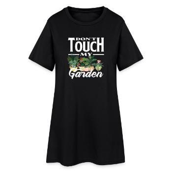 Ne touchez pas à mes plantes de jardin amoureuses - Robe T-shirt Femme - noir - Devant