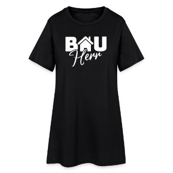 Hausheld Logo mit HausIcon und Hero - Frauen T-Shirt-Kleid - Schwarz - Vorne