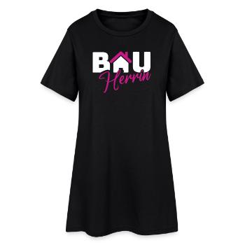 Bauherrin Stil Logo - Frauen T-Shirt-Kleid - Schwarz - Vorne