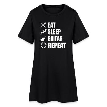 Eat Sleep Guitar Repeat - Robe T-shirt Femme - noir - Devant