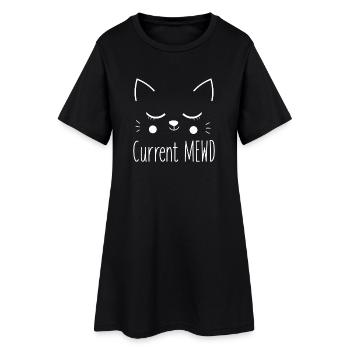 Humeur actuelle Amoureuse des chats mignons - Robe T-shirt Femme - noir - Devant