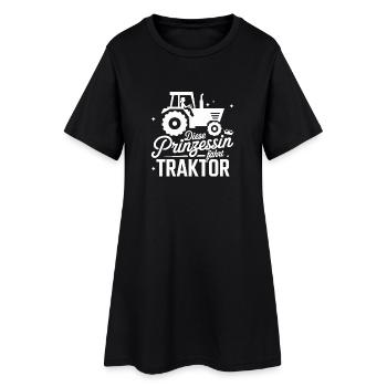  Diese Prinzessin Fährt Traktor Lustiger Spruch - Frauen T-Shirt-Kleid - Schwarz - Vorne