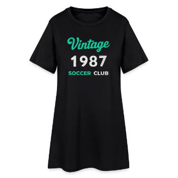 Vintage 1987 – Année de naissance rétro du club de football - Robe T-shirt Femme - noir - Devant
