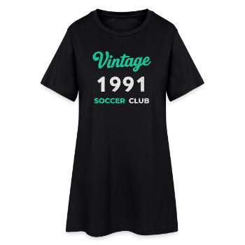 Millésime 1991 – Année de naissance rétro du club de football - Robe T-shirt Femme - noir - Devant