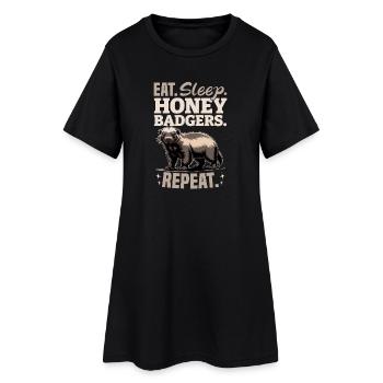 Funny Honey Badger - Frauen T-Shirt-Kleid - Schwarz - Vorne