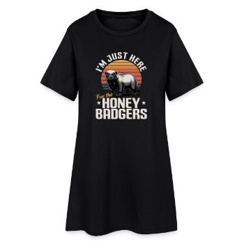 Blaireau drôle - Robe T-shirt Femme - noir - Devant