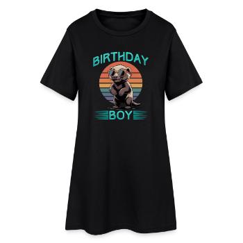 Blaireau drôle - Robe T-shirt Femme - noir - Devant