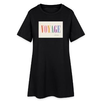 Voyage – c’est vivre - Robe T-shirt Femme - noir - Devant