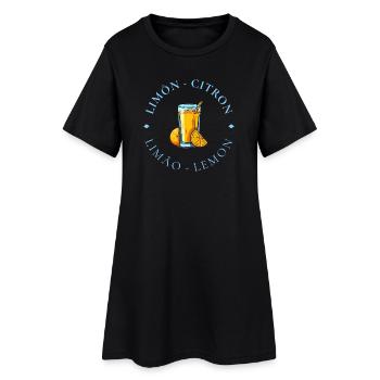 Logo du cercle d’agrumes de la limonade - Robe T-shirt Femme - noir - Devant