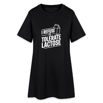 Je refuse de tolérer le lactose - Robe T-shirt Femme - noir - Devant
