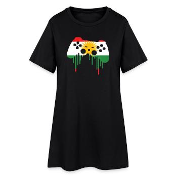 Drapeau de jeu kurde - Robe T-shirt Femme - noir - Devant