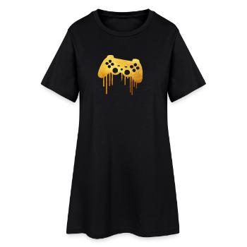 Jeux d’or - Robe T-shirt Femme - noir - Devant
