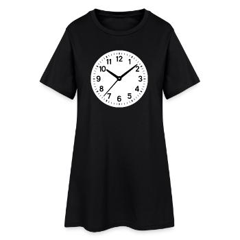 Costume d’horloge Carnaval Costume drôle d’horloge - Robe T-shirt Femme - noir - Devant