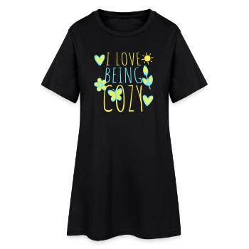 J’adore être au chaud Gemütlichkeit Zuhause Entspannt - Robe T-shirt Femme - noir - Devant