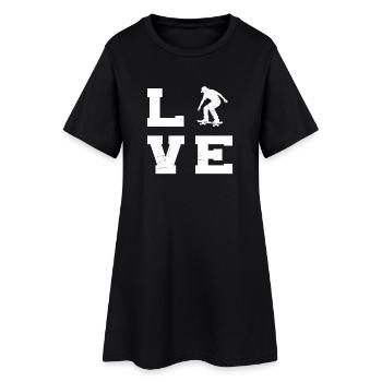 Skateboard : Adore s’habiller chic - Robe T-shirt Femme - noir - Devant