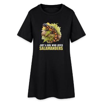Feuersalamander Salamander - Frauen T-Shirt-Kleid - Schwarz - Vorne