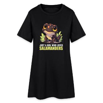 Feuersalamander Salamander - Frauen T-Shirt-Kleid - Schwarz - Vorne