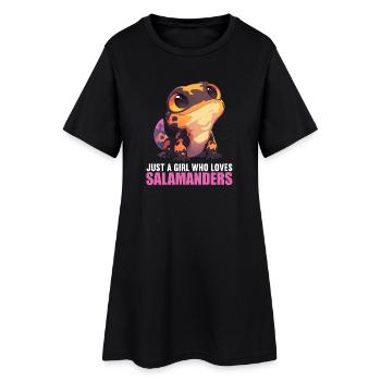 Feuersalamander Salamander - Frauen T-Shirt-Kleid - Schwarz - Vorne