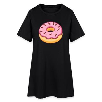 Beignet - Robe T-shirt Femme - noir - Devant