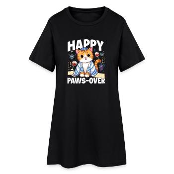 Joyeuse Pâte sur l’amoureux des chats Drôle de Pessa’h - Robe T-shirt Femme - noir - Devant