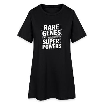 Seltene Gene ist nur ein anderes Wort für Superkräfte - Frauen T-Shirt-Kleid - Schwarz - Vorne