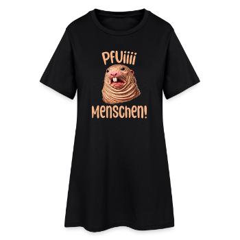 Ugh, people, I hate people, naked mole rat - Women’s T-Shirt Dress - black - Front