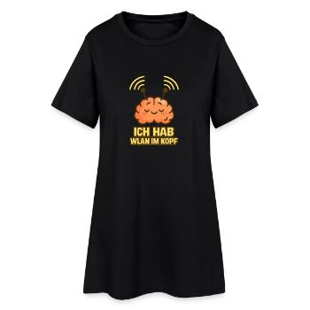 Wifi gratuit - Freies WLAN - Robe T-shirt Femme - noir - Devant