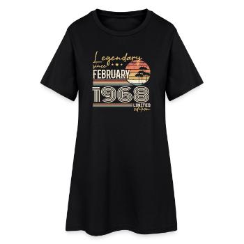 Février 1968 anniversaire 1968 légendes Février - Robe T-shirt Femme - noir - Devant