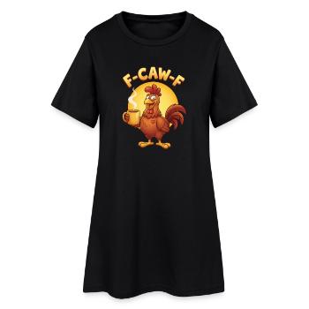 F Caw F Coffee Chicken - Frauen T-Shirt-Kleid - Schwarz - Vorne