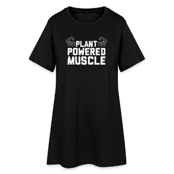 Muscle propulsé par des plantes – Fitness de musculation végane - Robe T-shirt Femme - noir - Devant