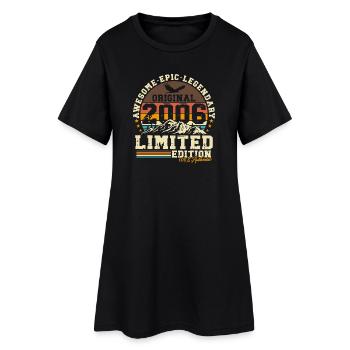 Cadeau vintage 20e anniversaire 2006 rétro - Robe T-shirt Femme - noir - Devant