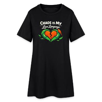 Conure Chaos Crew Propriétaire de perroquet, Maman d’oiseau - Robe T-shirt Femme - noir - Devant