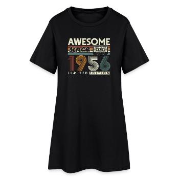 Cadeau rétro vintage pour le 70e anniversaire de 1956 - Robe T-shirt Femme - noir - Devant
