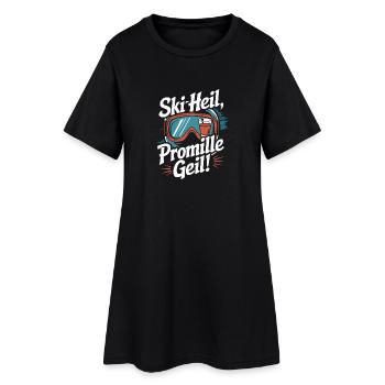 Ski Heil Promille Geil Lustiger Après Ski Spruch - Robe T-shirt Femme - noir - Devant