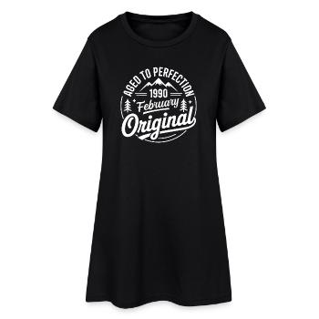 février 1990 – Légende des sommets et montagnes - Robe T-shirt Femme - noir - Devant