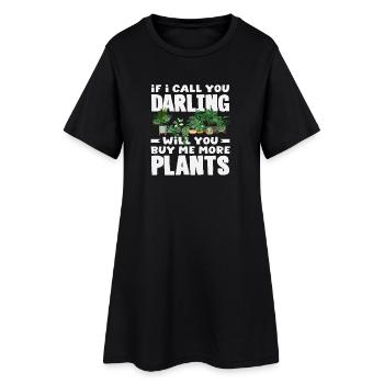 Pflanzenliebhaber Buy Me More Plants Succulent - Frauen T-Shirt-Kleid - Schwarz - Vorne