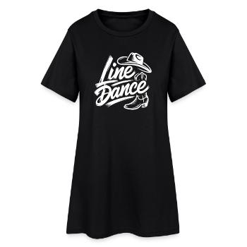 Line Dance – Country Western Tanz - Women’s T-Shirt Dress - black - Front