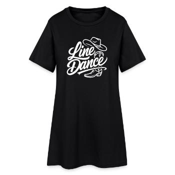 Line Dance – Country Western Tanz - Women’s T-Shirt Dress - black - Front