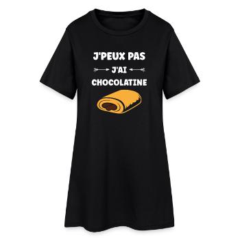 chocolatine - Robe T-shirt Femme - noir - Devant