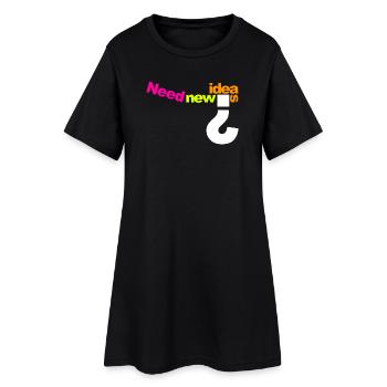 Need New Ideas Color Burst - Frauen T-Shirt-Kleid - Schwarz - Vorne