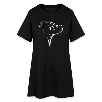 Terrier américain Silhouette Wilsigns - Robe T-shirt Femme - noir - Devant
