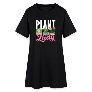Amoureux des plantes plantant des succulentes - Robe T-shirt Femme - noir - Devant