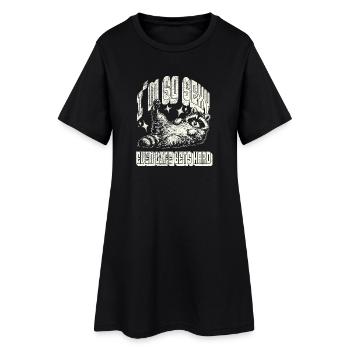 Humour de mème rétro de raton laveur - Je suis tellement sexy - Robe T-shirt Femme - noir - Devant