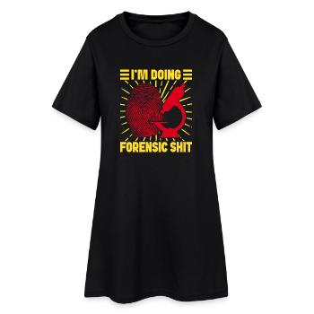 Étudiant en sciences médico-légales qui fait des trucs en criminalistique - Robe T-shirt Femme - noir - Devant