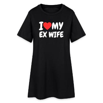 I Love My Ex Wife Heart Family Funny - Robe T-shirt Femme - noir - Devant
