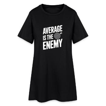 La moyenne, c’est l’ennemi - Robe T-shirt Femme - noir - Devant