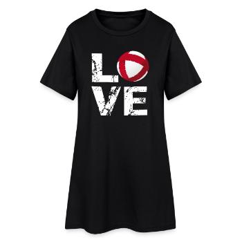 Love Radball, Radballer, Hallenradsport - Frauen T-Shirt-Kleid - Schwarz - Vorne