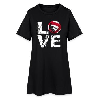 J’adore le ballon, les cyclistes, le vélo en salle - Robe T-shirt Femme - noir - Devant